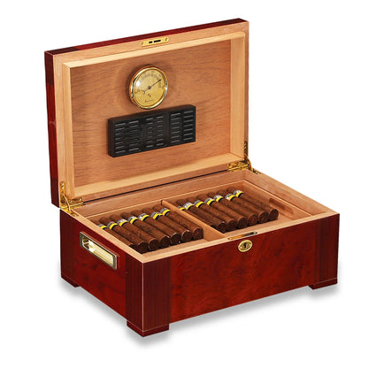 Humidor en Bois de Cèdre de Luxe : Grande Boîte à Cigares pour la Maison, Accessoire Haut de Gamme