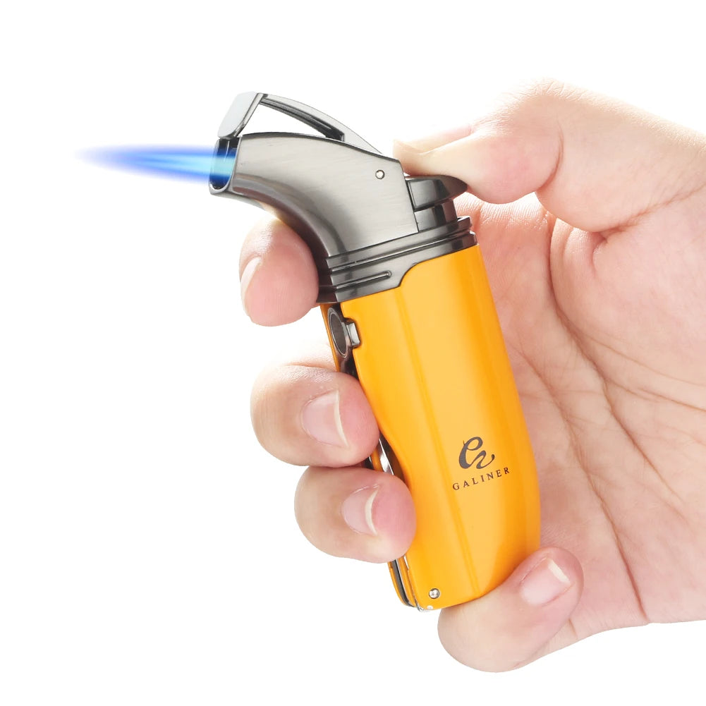 Coffret Cadeau Portable : Briquet Torche Jet avec Coupe-Cigare et Perforateur Intégré