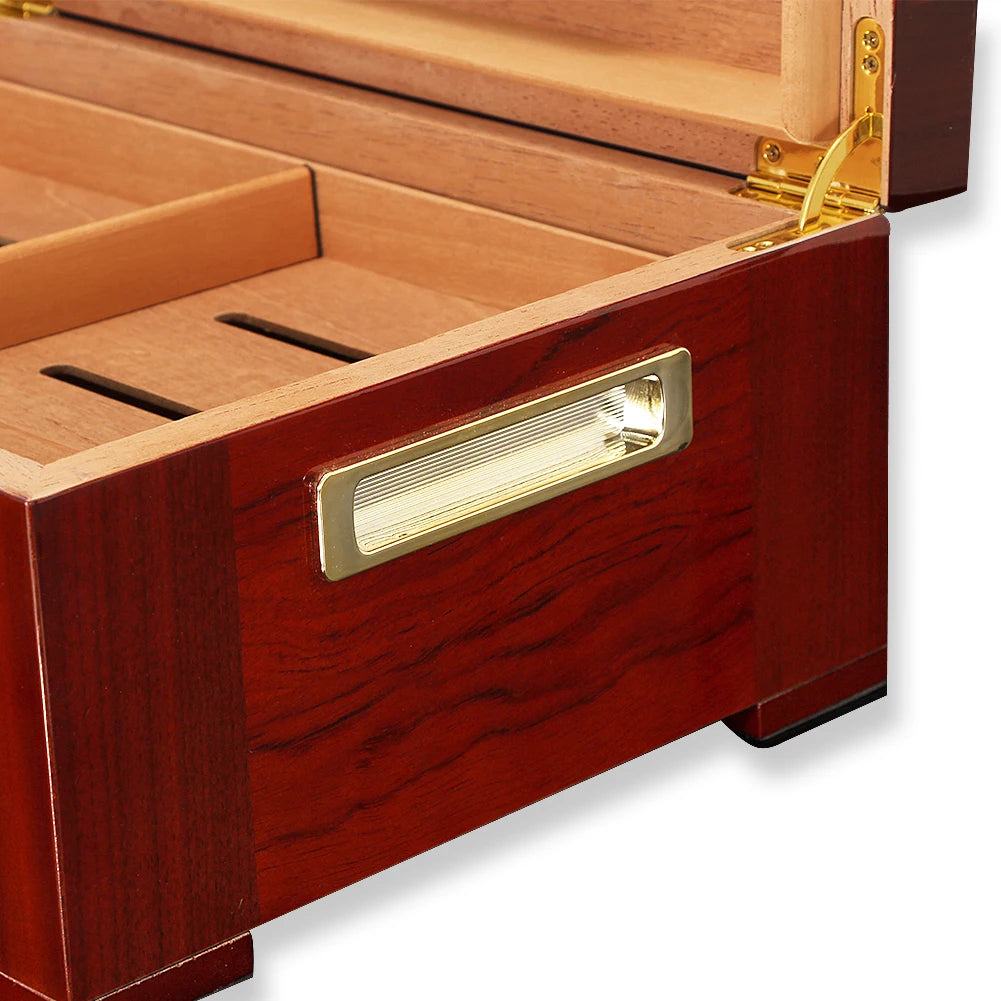 Humidor en Bois de Cèdre de Luxe : Grande Boîte à Cigares pour la Maison, Accessoire Haut de Gamme