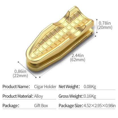 Support de Cigare avec Perforateur : Coffret Cadeau Multifonction en Alliage avec Triple Coupe-Poinçon