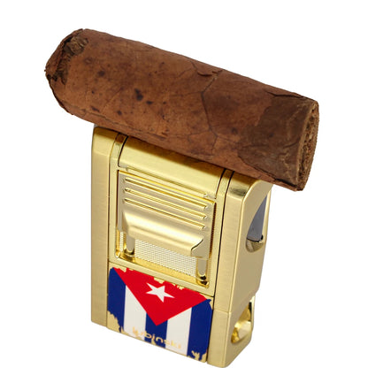 Briquet et Coupe-Cigare de Luxe avec Motif Drapeau