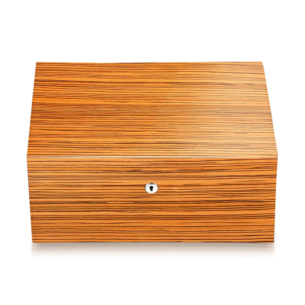 Humidor en Bois de Cèdre avec Hygromètre Électronique : Boîte à Cigares Grande Capacité avec Humidificateur