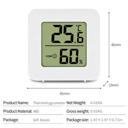 Hygromètre Numérique Miniature pour Humidor : Capteur de Température et d'Humidité avec Affichage LCD