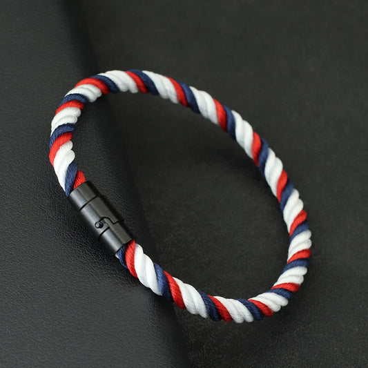 Minimaliste Magnétique - Bracelet en Corde Noire 5mm