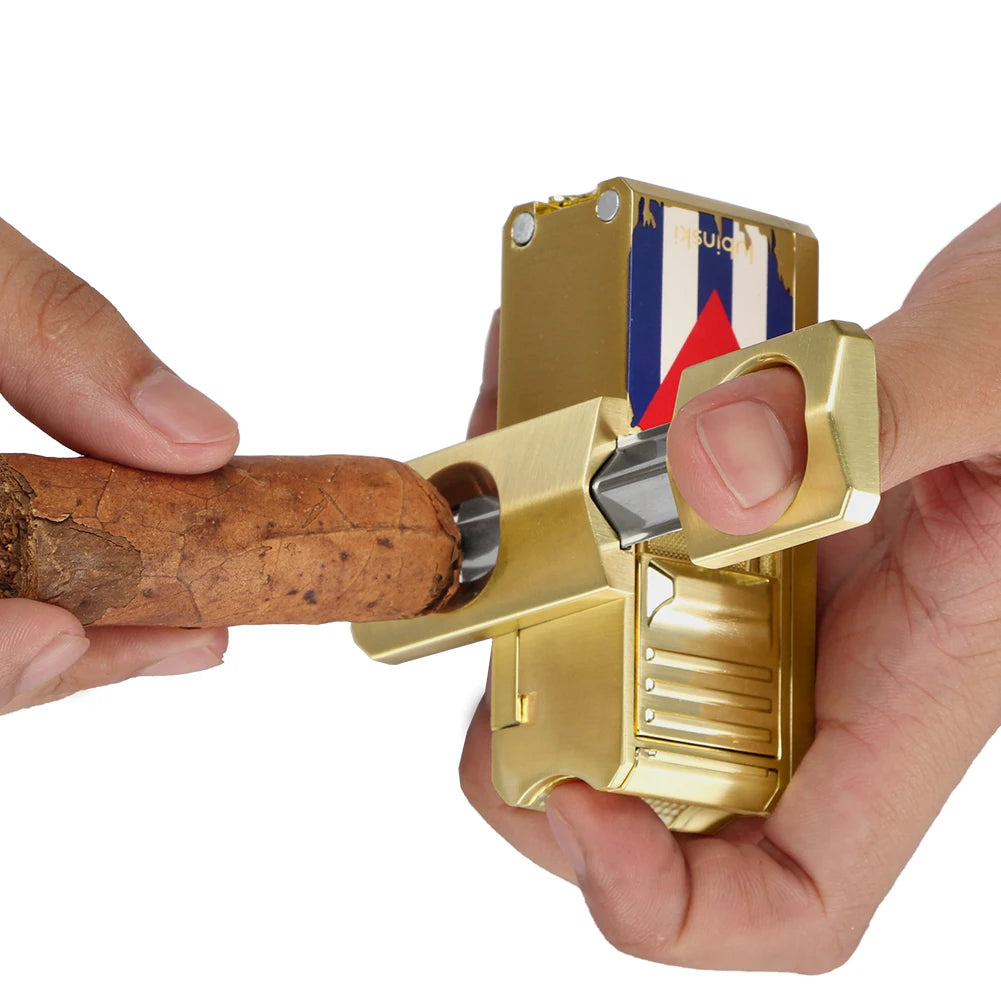 Briquet et Coupe-Cigare de Luxe avec Motif Drapeau