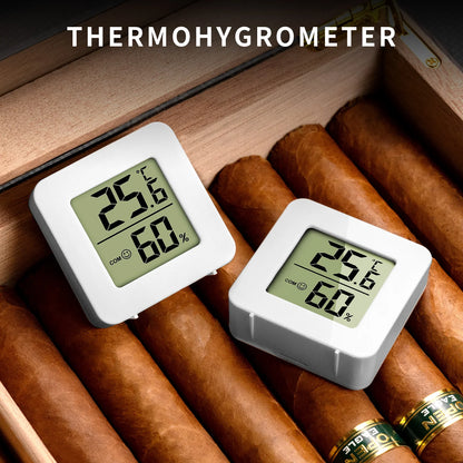 Hygromètre Numérique Miniature pour Humidor : Capteur de Température et d'Humidité avec Affichage LCD