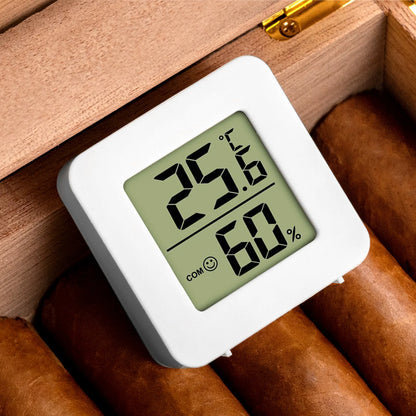 Hygromètre Numérique Miniature pour Humidor : Capteur de Température et d'Humidité avec Affichage LCD